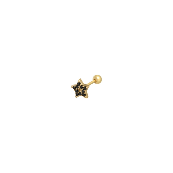 Piercing Star Schwarz Kupfer,Edelstahl